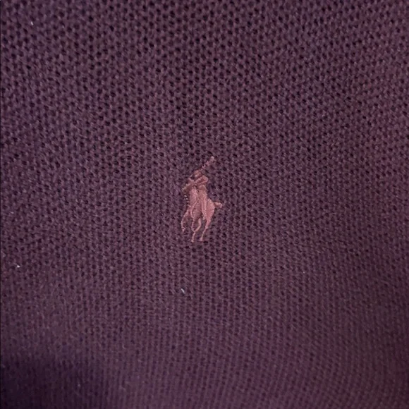 Polo by Ralph Lauren Burgundy V-Neck Sweater - Picture 2 of 4